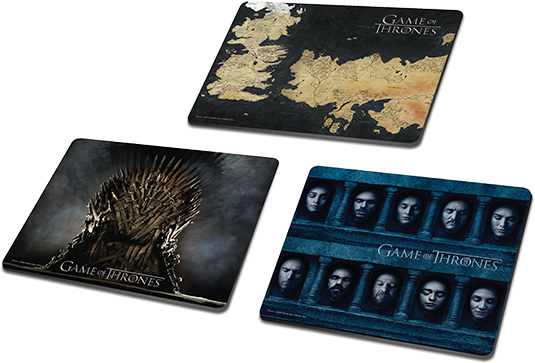 Fellowes Game of Thrones 3 Pack Mouse Pad Set - Multiple